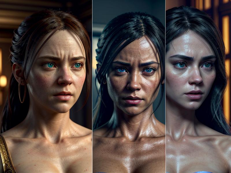 異なるスタイルで生成されたAIキャラクターデザインの比較
