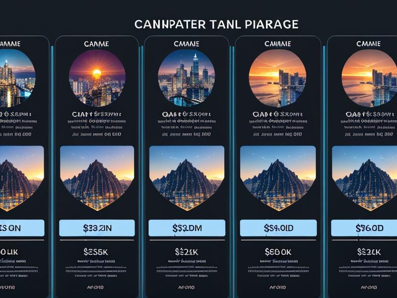 Canva AIの料金プランと機能を比較する現代的なインフォグラフィック