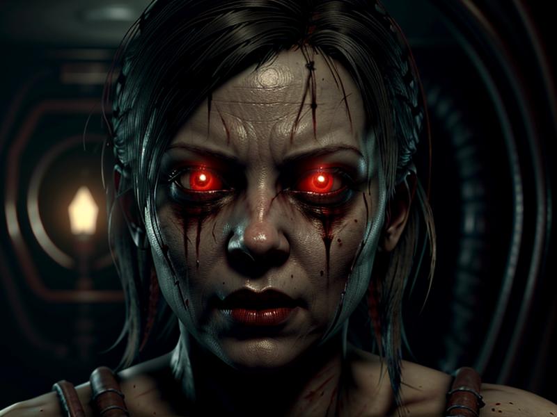 ホラーゲームの画面イメージ