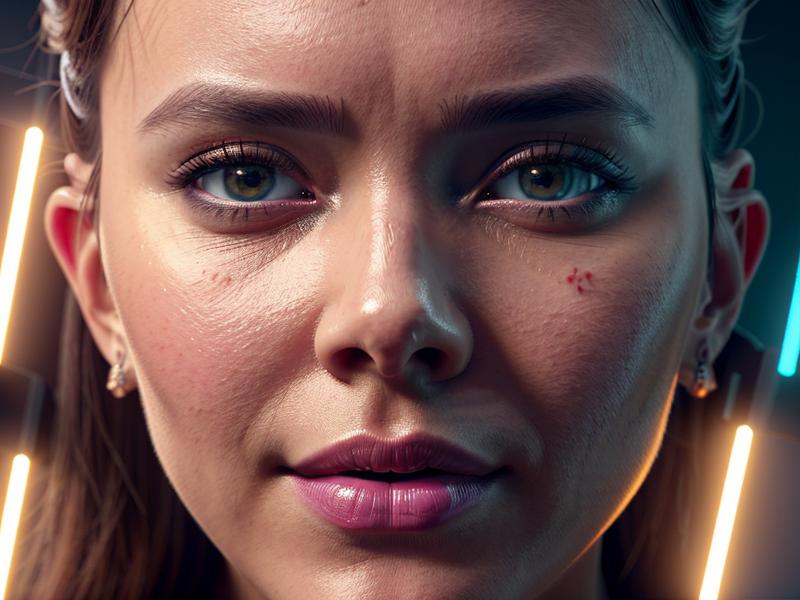 2024年のAI技術革新を象徴する未来的なビジュアル