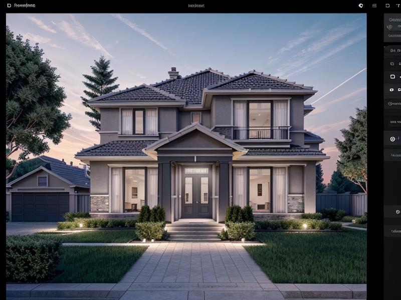 不動産業界のAI活用を象徴する未来的なビジュアル