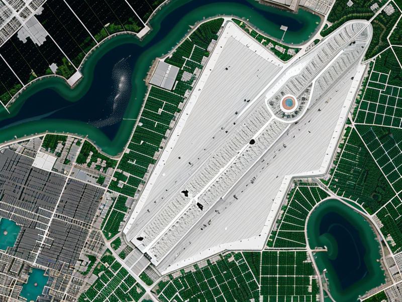 衛星画像のAI分析プロセスを示すビジュアル