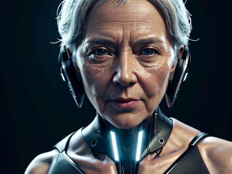 シニア世代がAIを活用して副業に取り組む様子