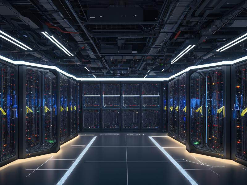 AIが電力システムを管理するデータセンターのイメージ