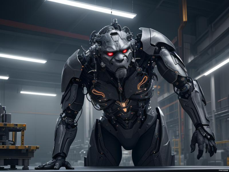 中小製造業の工場内でAIシステムが稼働するイメージ